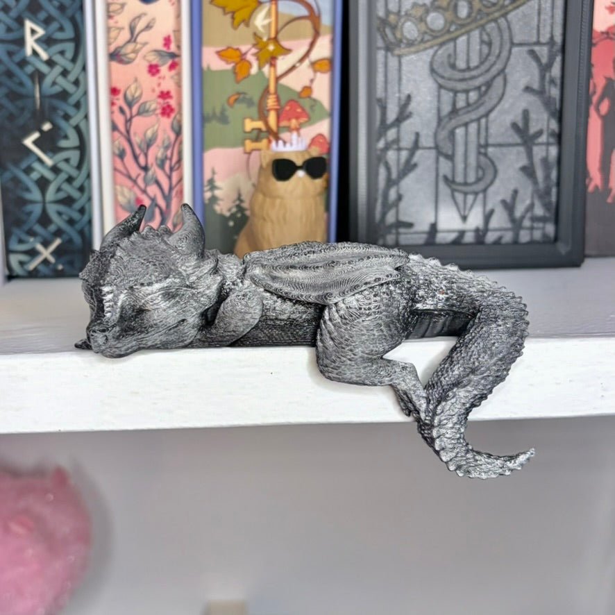 3d Printed Sleeping Dragon Bookshelf Decoration