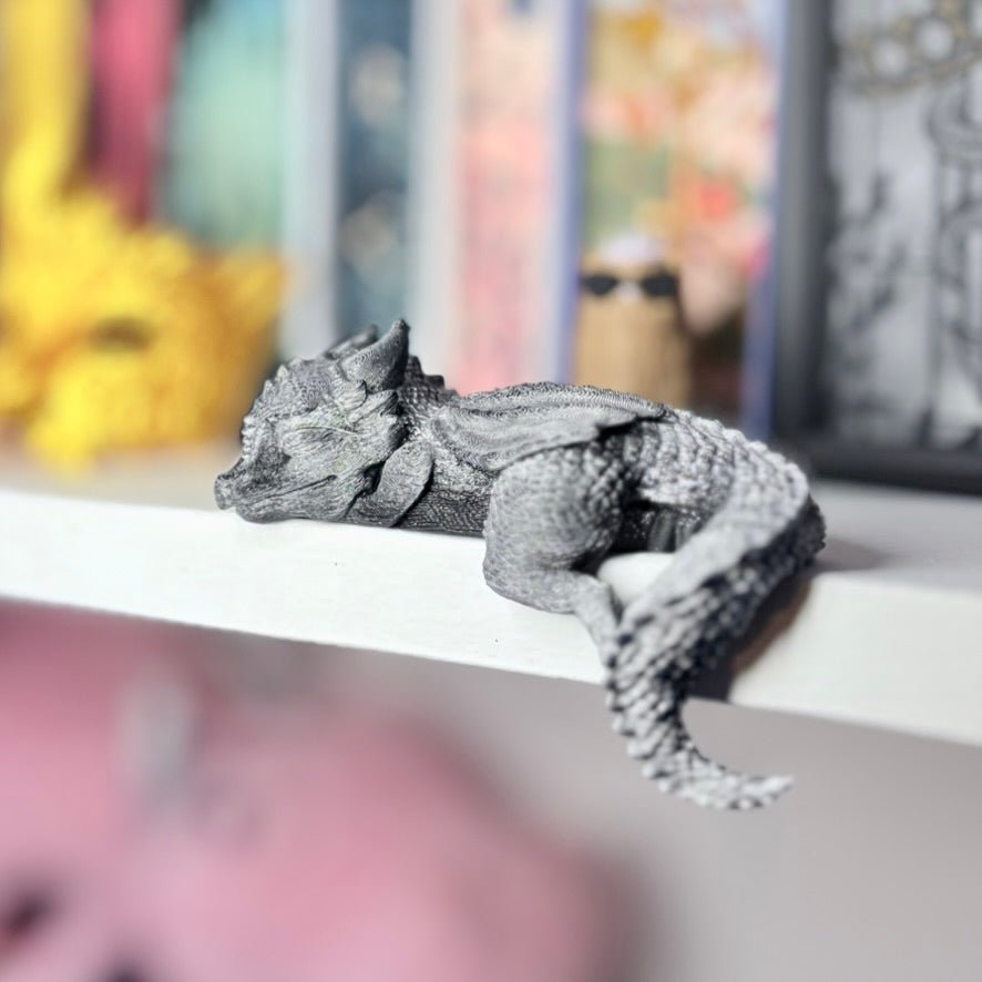 3d Printed Sleeping Dragon Bookshelf Decoration
