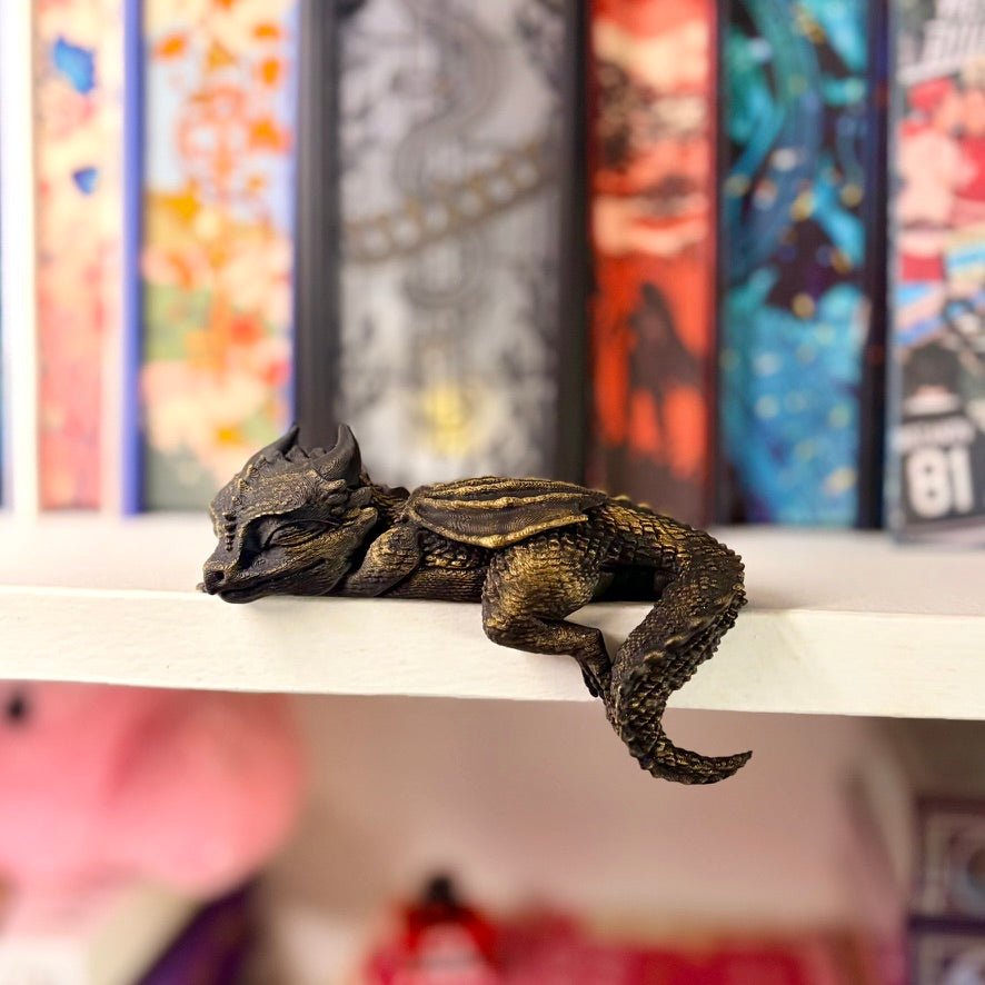 3d Printed Sleeping Dragon Bookshelf Decoration